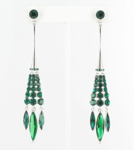 Helens Heart Earrings JE-X002025-S-Emerald