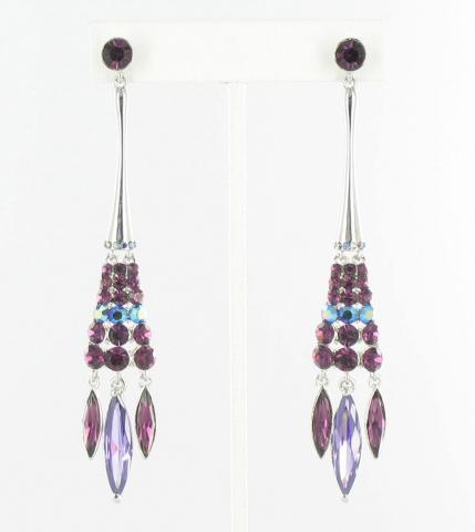 Helens Heart Earrings JE-X002025-S-Purple