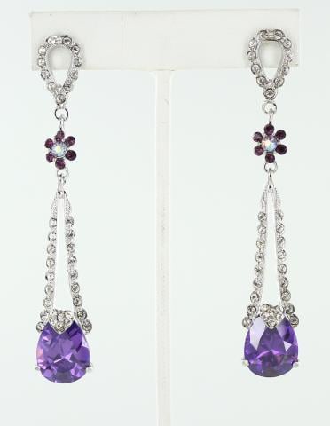 Helens Heart Earrings JE-X002112-S-Purple