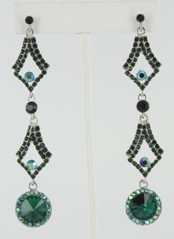 Helens Heart Earrings JE-X002126-S-Emerald