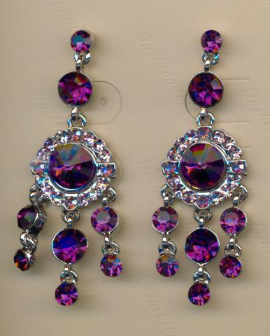 Helens Heart Earrings JE-X002727-S-Purple