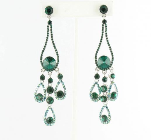 Helens Heart Earrings JE-X002737-S-Emerald