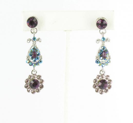 Helens Heart Earrings JE-X002738-S-Amethyst-Purple