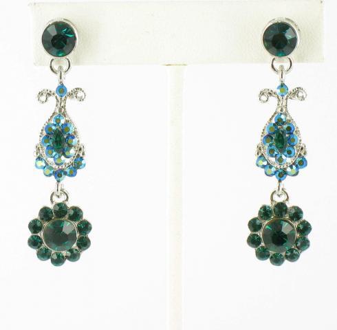 Helens Heart Earrings JE-X002738-S-Emerald