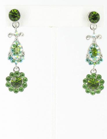 Helens Heart Earrings JE-X002738-S-Green