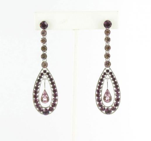 Helens Heart Earrings JE-X002828-S-Purple