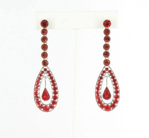 Helens Heart Earrings JE-X002828-S-Red