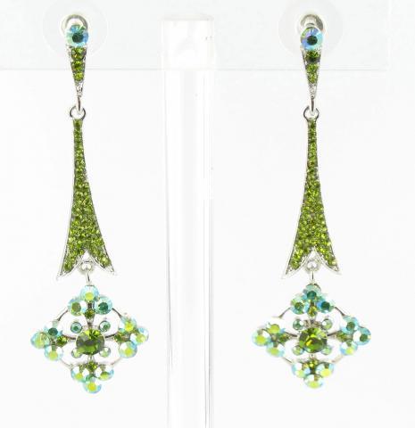 Helens Heart Earrings JE-X002857-S-Green