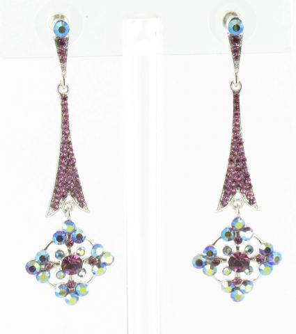 Helens Heart Earrings JE-X002857-S-Purple