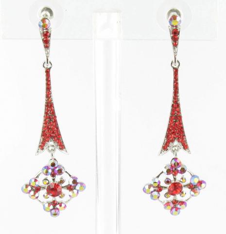 Helens Heart Earrings JE-X002857-S-Red