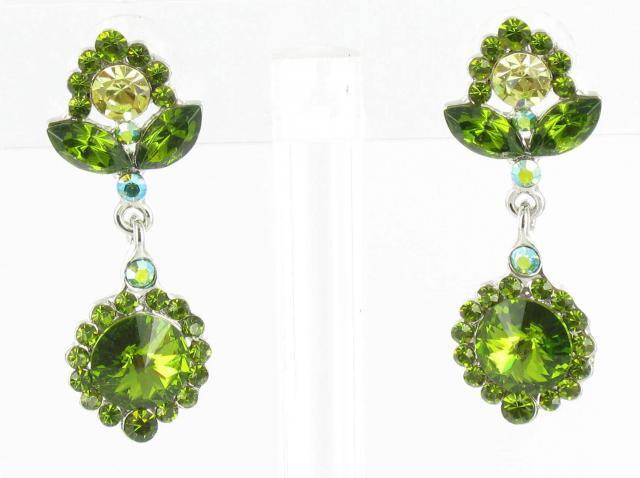 Helens Heart Earrings JE-X002862-S-Green