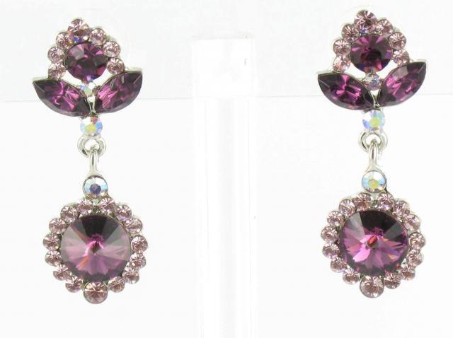 Helens Heart Earrings JE-X002862-S-Purple