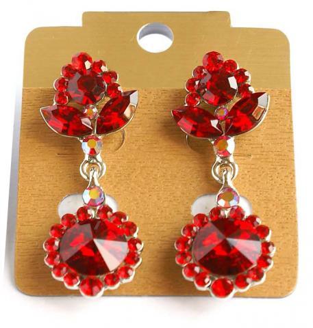 Helens Heart Earrings JE-X002862-S-Red