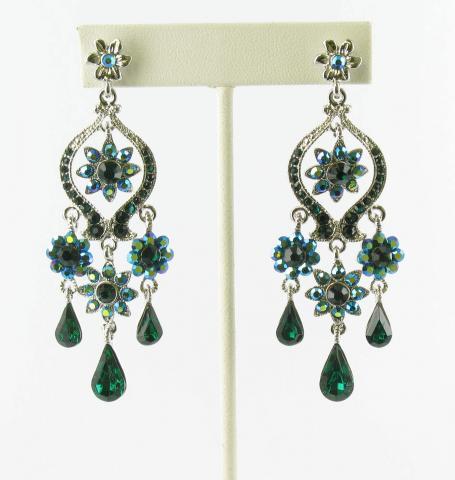 Helens Heart Earrings JE-X002935-S-Emerald