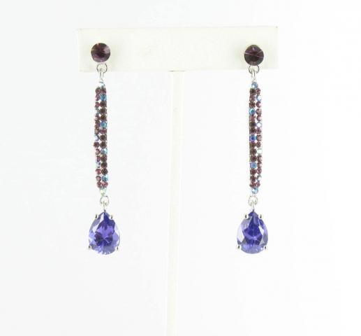 Helens Heart Earrings JE-X002941-S-Purple