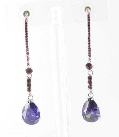 Helens Heart Earrings JE-X003116-S-Purple