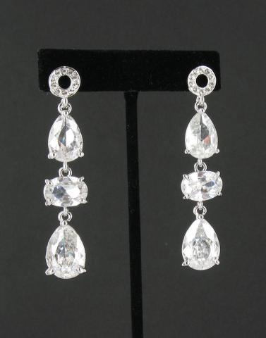 Helens Heart Earrings JE-X003286-S-Clear