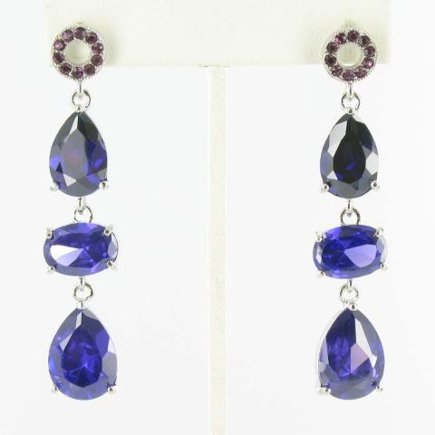 Helens Heart Earrings JE-X003286-S-Purple