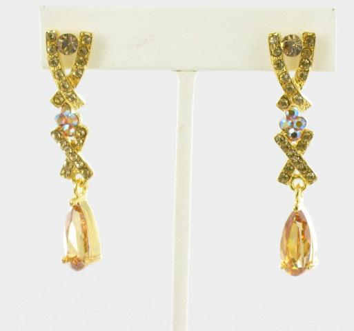 Helens Heart Earrings JE-X003335-G-Topaz