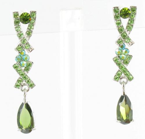 Helens Heart Earrings JE-X003335-S-Olivine