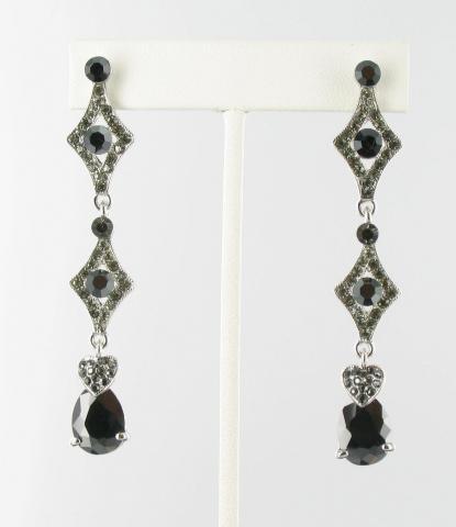 Helens Heart Earrings JE-X003395-S-Black