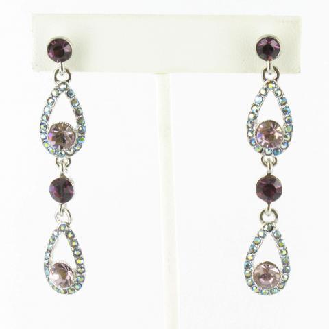 Helens Heart Earrings JE-X004323-S-Purple