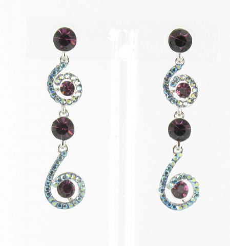 Helens Heart Earrings JE-X004377-S-Purple