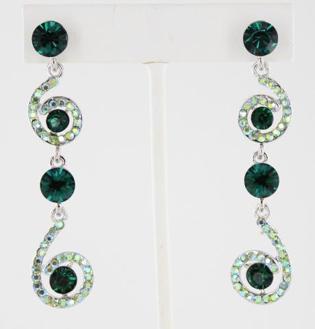 Helens Heart Earrings JE-X004377-S-Emerald