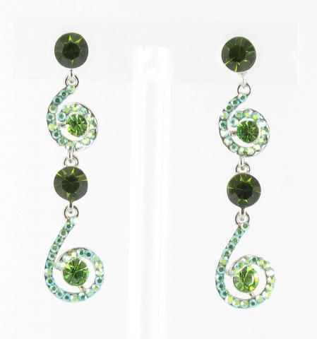 Helens Heart Earrings JE-X004377-S-Green