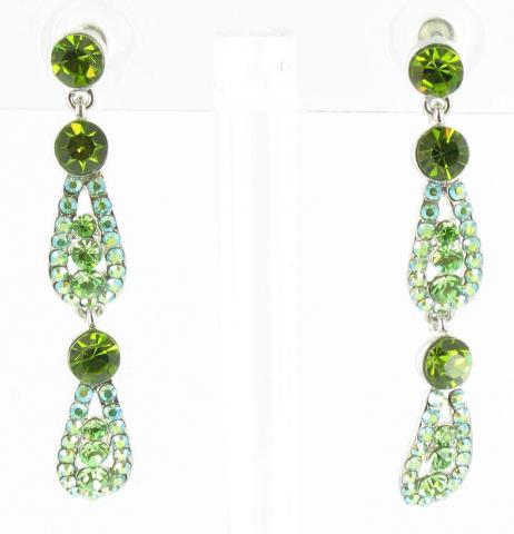 Helens Heart Earrings JE-X004417-S-Green