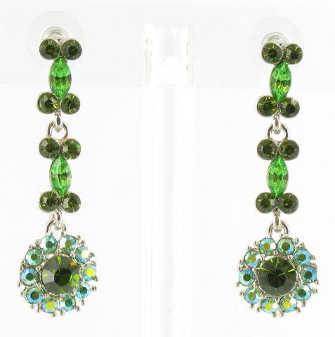 Helens Heart Earrings JE-X004426-S-Green