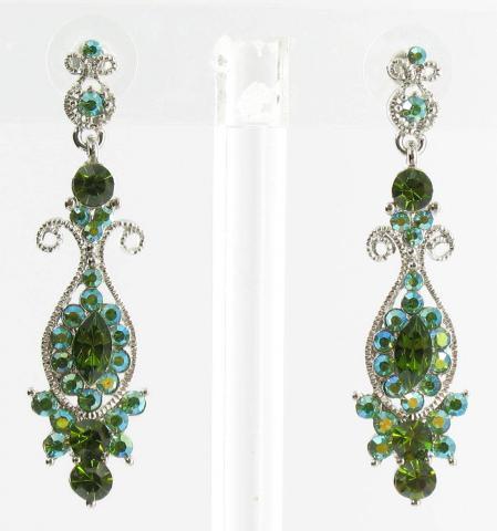 Helens Heart Earrings JE-X004490-S-Green