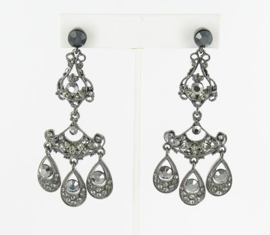 Helens Heart Earrings JE-X004651-Gun-Black