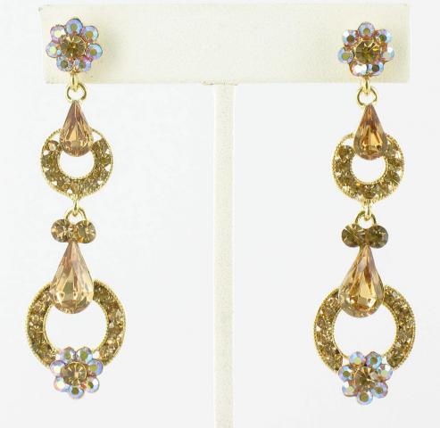 Helens Heart Earrings JE-X005022-G-Topaz