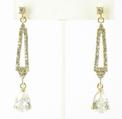 Helens Heart Earrings JE-X005036-G-Clear