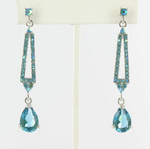 Helens Heart Earrings JE-X005036-S-Aquamarine