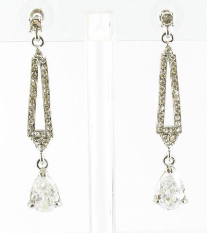 Helens Heart Earrings JE-X005036-S-Clear