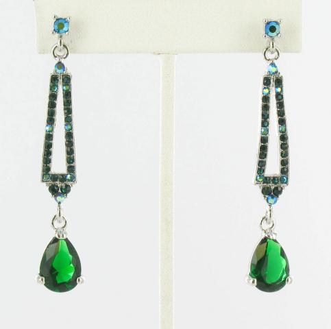 Helens Heart Earrings JE-X005036-S-Emerald