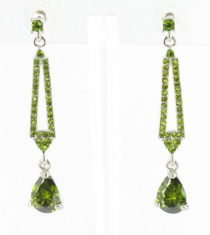 Helens Heart Earrings JE-X005036-S-Green