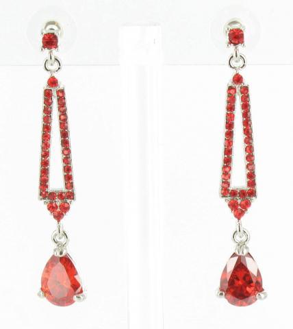 Helens Heart Earrings JE-X005036-S-Red