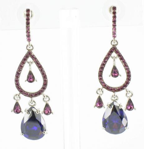 Helens Heart Earrings JE-X005037-S-Purple