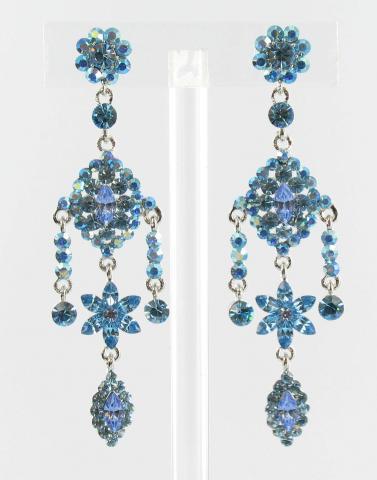 Helens Heart Earrings JE-X005038-S-Aqua-Blue