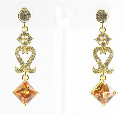 Helens Heart Earrings JE-X005045-G-Topaz