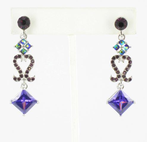 Helens Heart Earrings JE-X005045-S-Purple