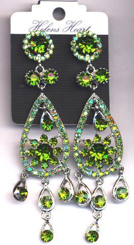 Helens Heart Earrings JE-X005173-S-Green