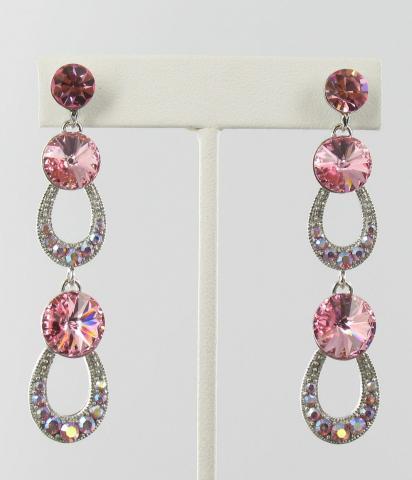 Helens Heart Earrings JE-X005200-Silver-Pink