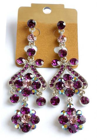 Helens Heart Earrings JE-X005202-S-Purple