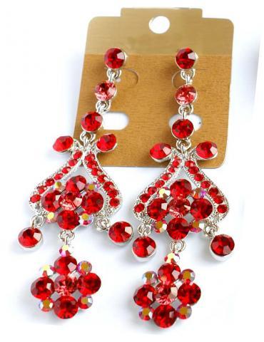 Helens Heart Earrings JE-X005202-S-Red