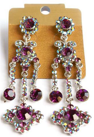 Helens Heart Earrings JE-X005203-S-Purple