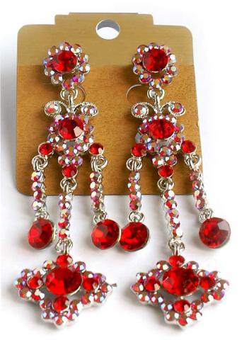 Helens Heart Earrings JE-X005203-S-Red